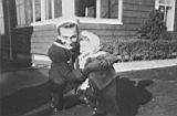 Gordon Bennett in navy uniform; Ruth Bennett McDougal Dorrough;